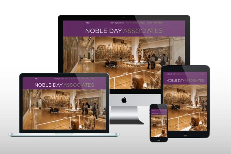Noble Day Associates website shown on desktop, laptop, tablet and phone