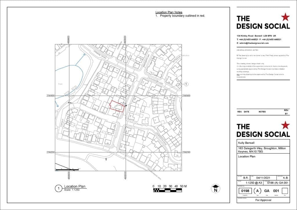 Sample planning drawing – location plan