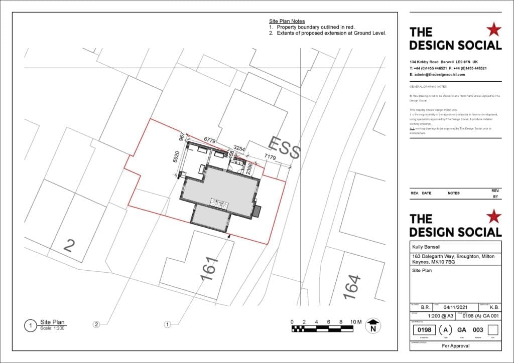Sample planning drawing – site plan