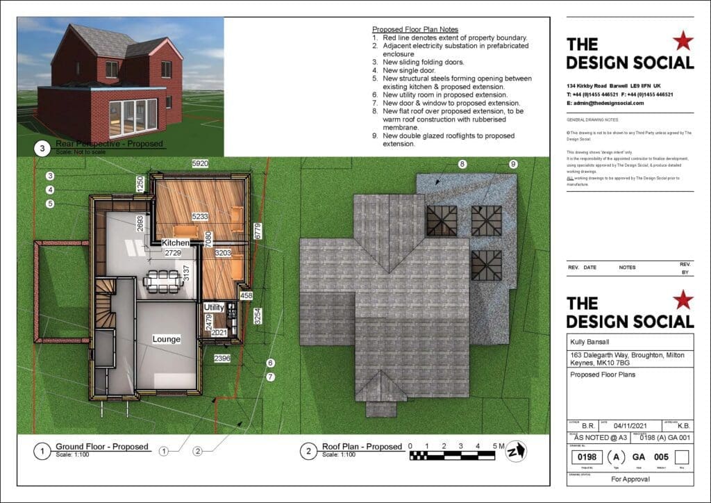 Sample planning drawing – proposed floor plans