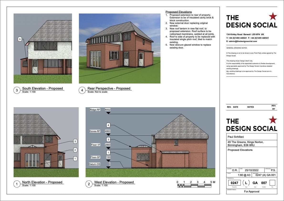rear extension planning application elevation