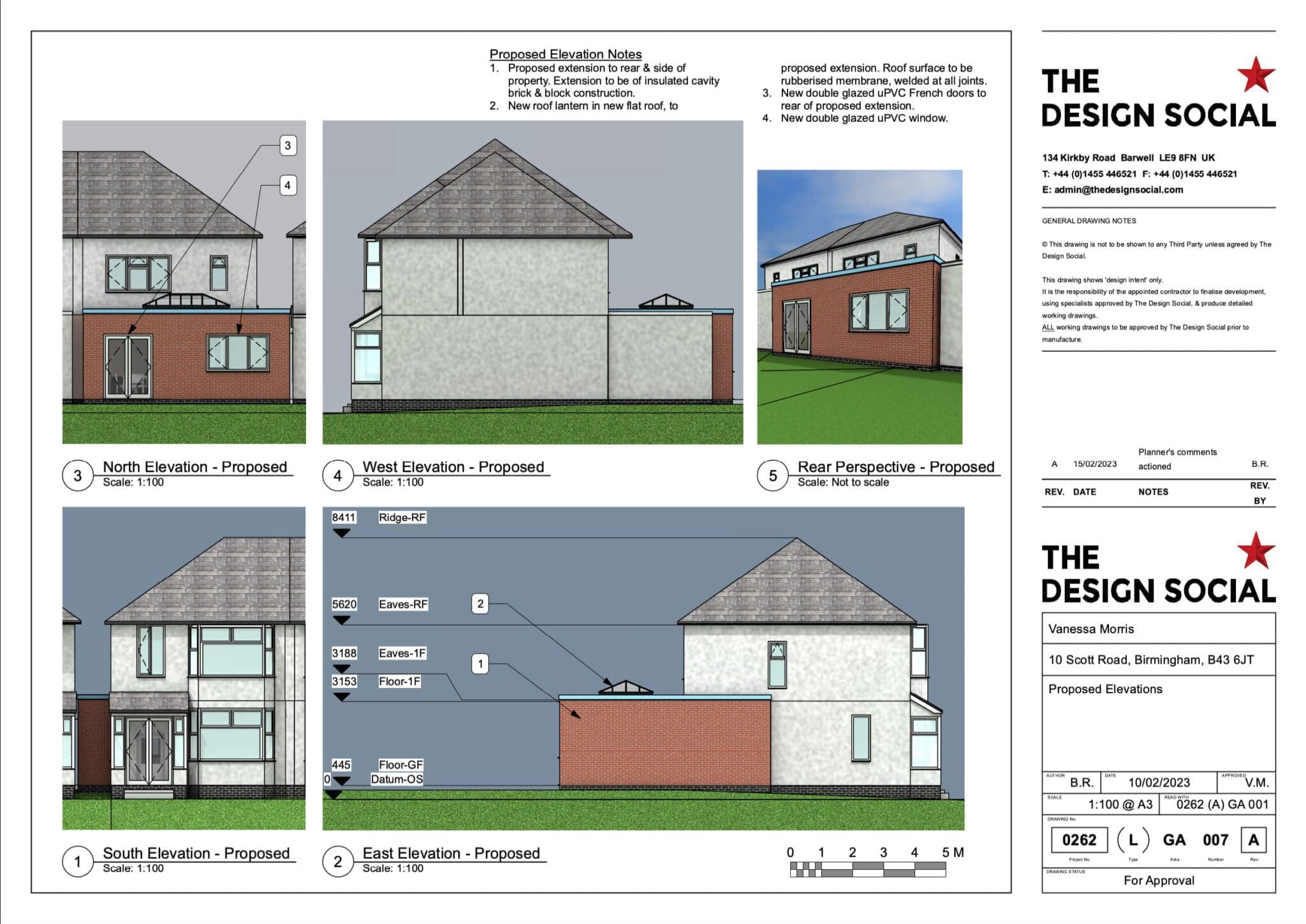 conservatory demolition side rear extension planning application elevation