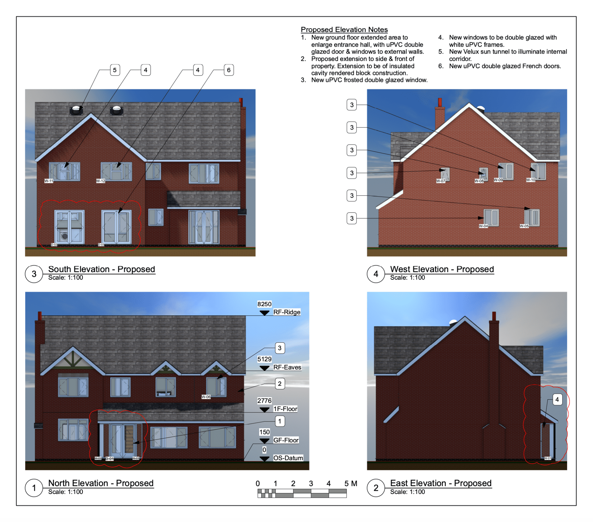 conversion rear side extension planning application elevation