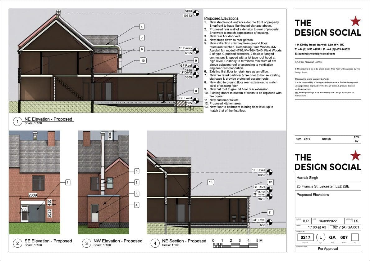 rear extension planning application building regulations section