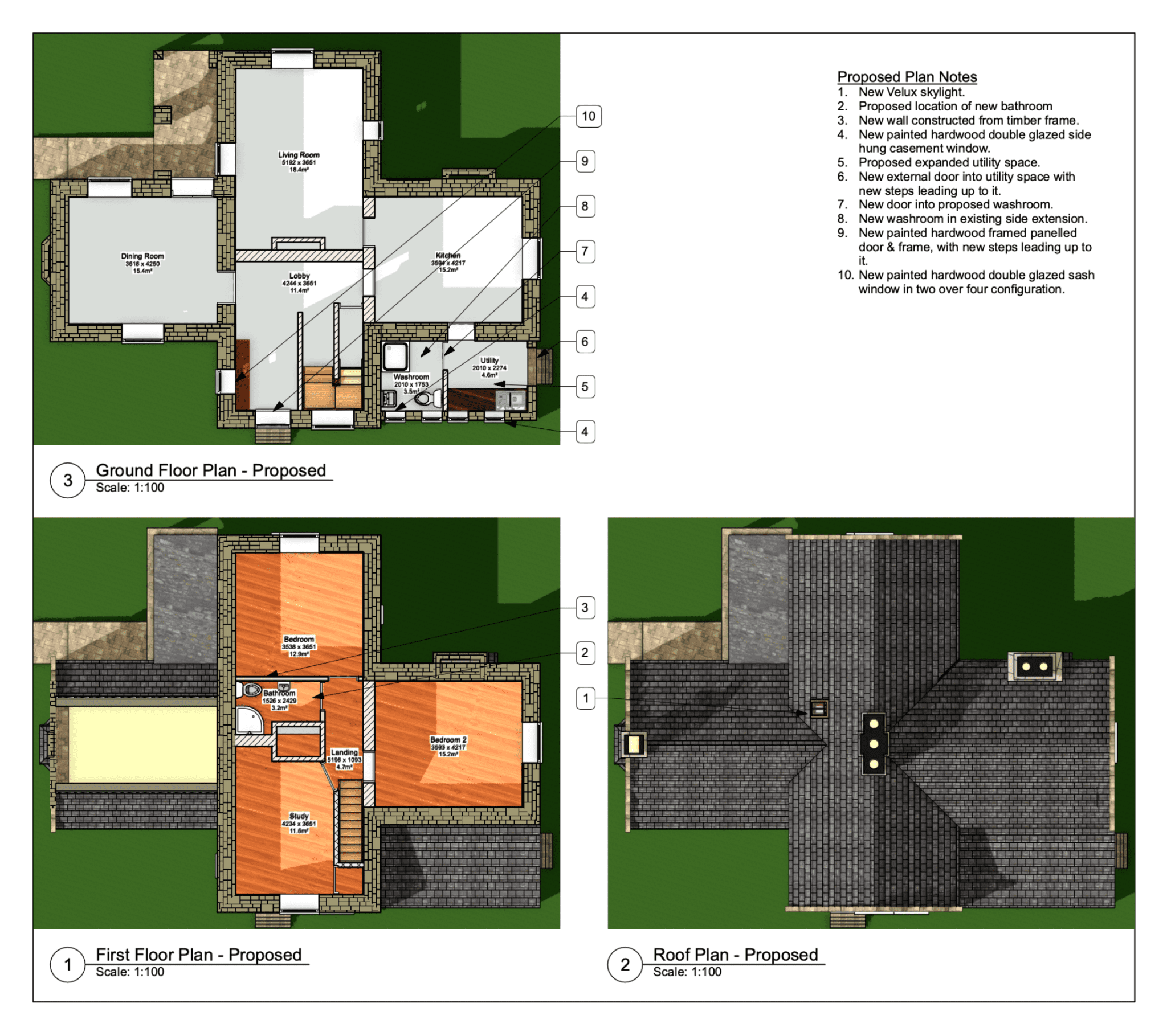 planning application internal conversion listed building plan