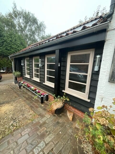 cart shed conversion side extension planning application as built