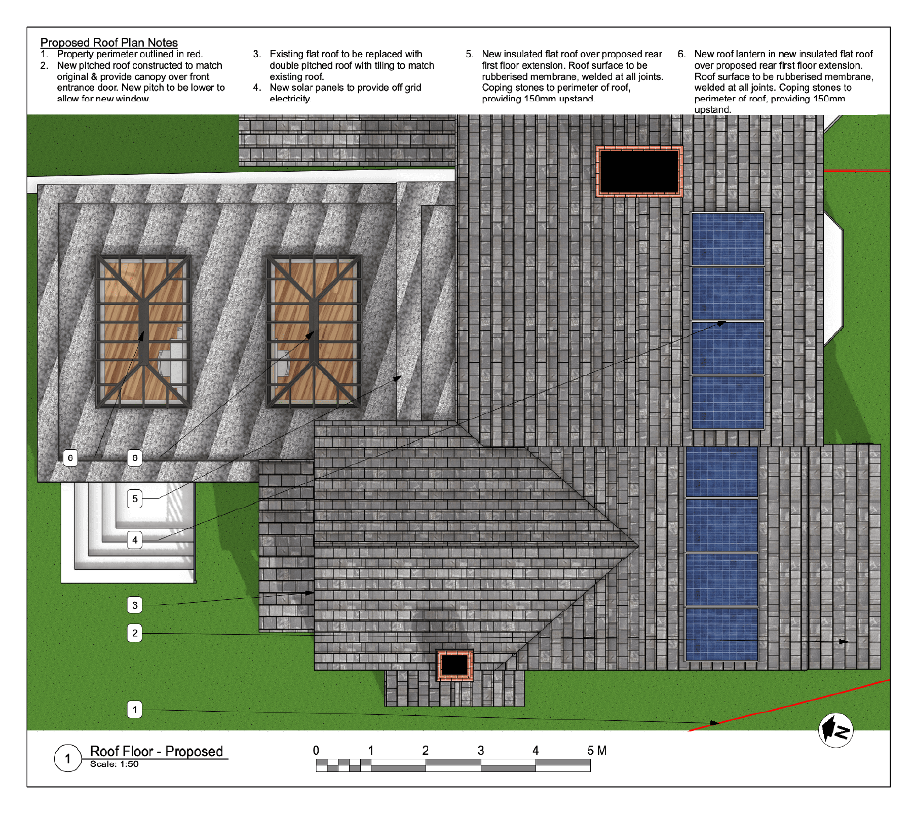 rear extension roof conversion planning application plan