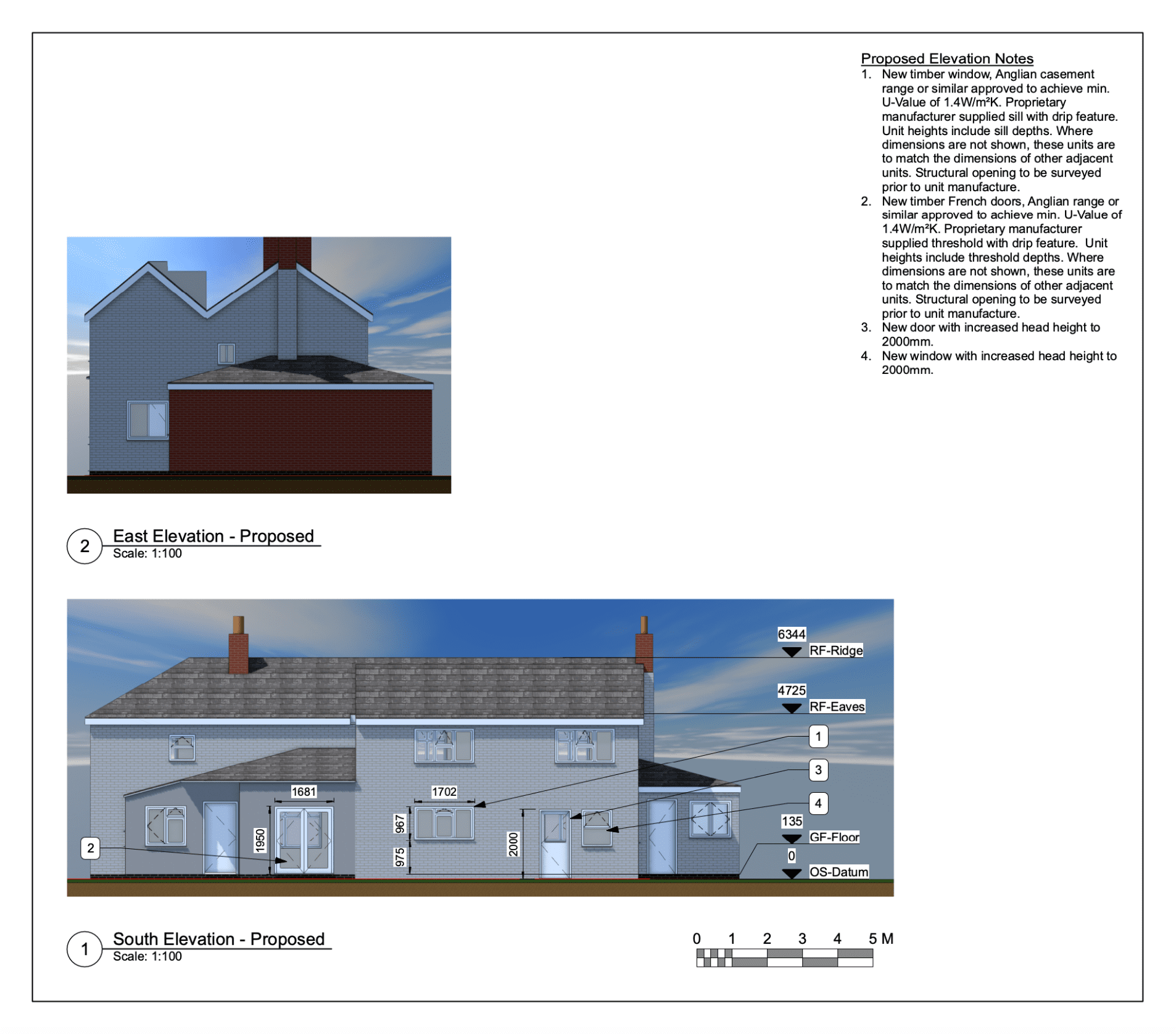 building regulation planning application interior conversion elevation